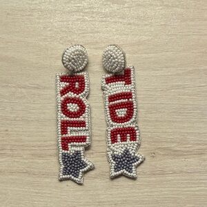 Roll Tide Beaded Earrings